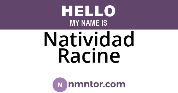 Natividad Racine