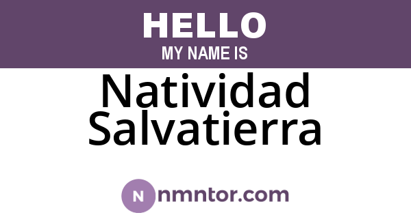 Natividad Salvatierra