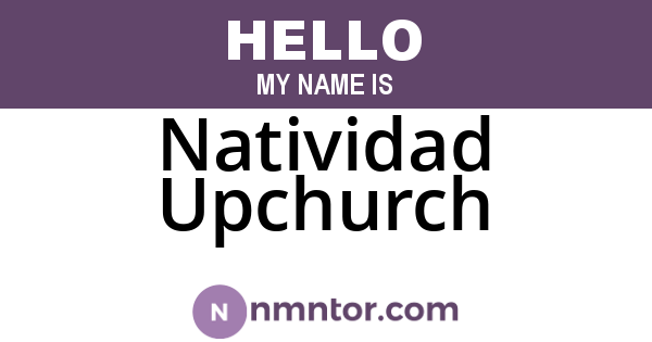 Natividad Upchurch