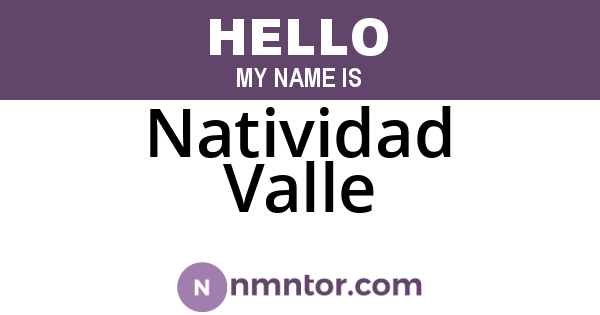 Natividad Valle