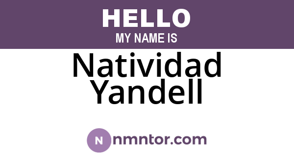 Natividad Yandell