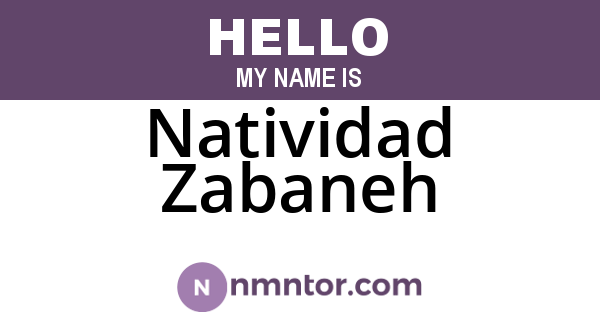 Natividad Zabaneh