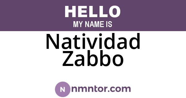 Natividad Zabbo