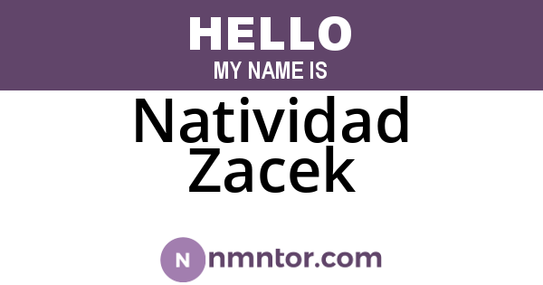 Natividad Zacek