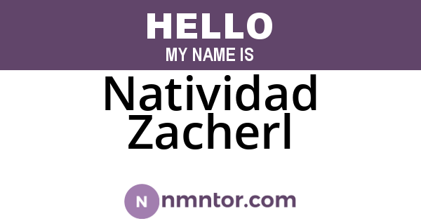 Natividad Zacherl