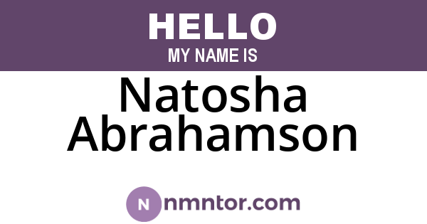 Natosha Abrahamson