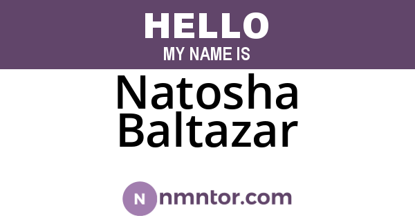 Natosha Baltazar