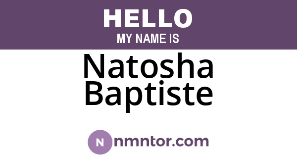 Natosha Baptiste