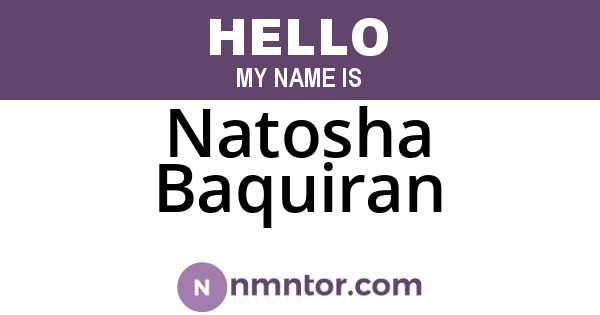 Natosha Baquiran