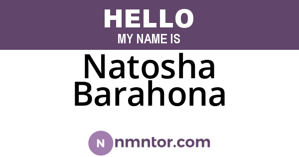Natosha Barahona