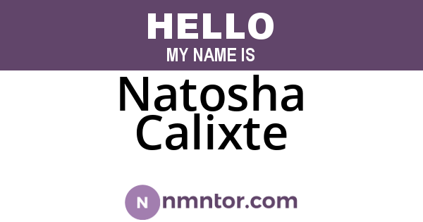 Natosha Calixte