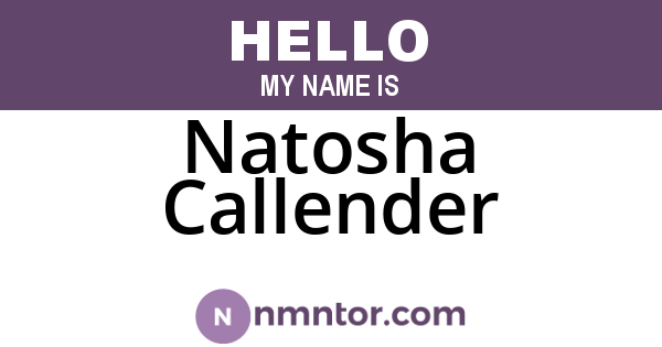 Natosha Callender