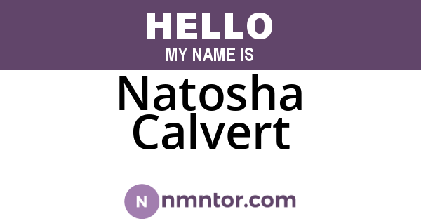 Natosha Calvert