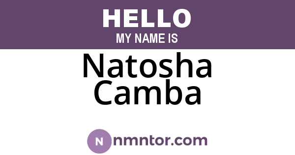 Natosha Camba