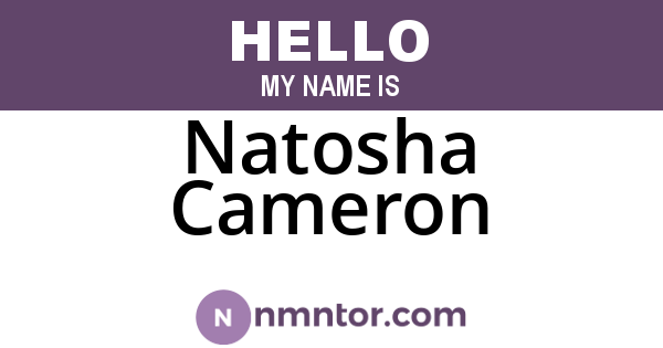 Natosha Cameron