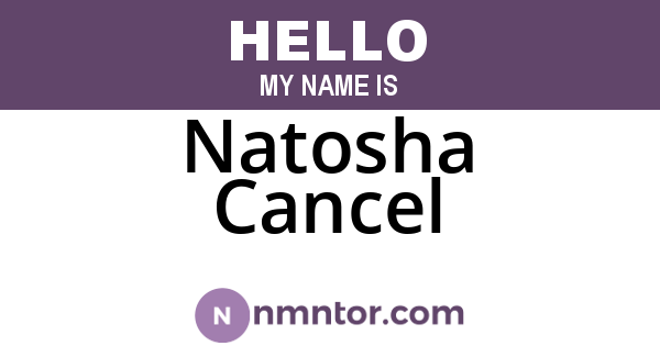 Natosha Cancel