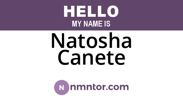 Natosha Canete