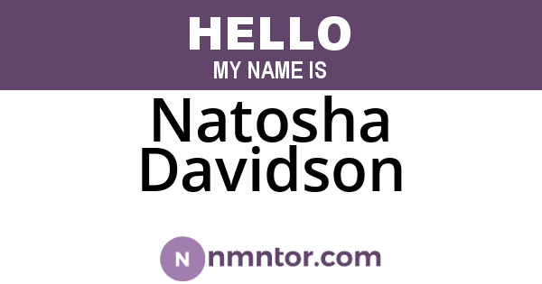 Natosha Davidson