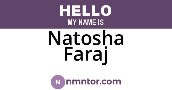 Natosha Faraj