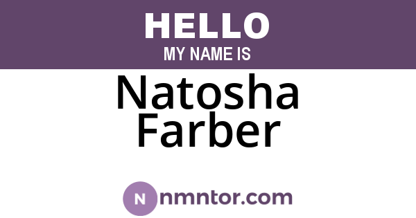 Natosha Farber