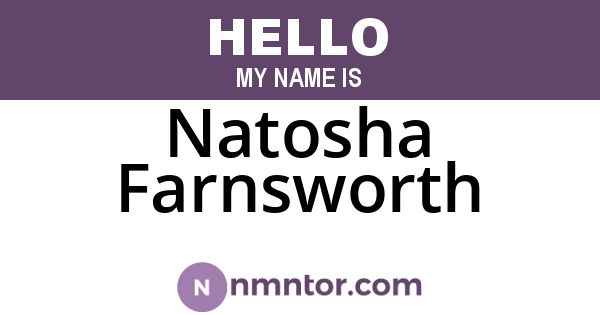 Natosha Farnsworth