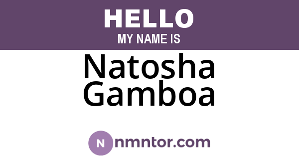 Natosha Gamboa