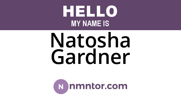 Natosha Gardner