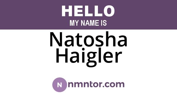 Natosha Haigler