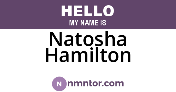 Natosha Hamilton