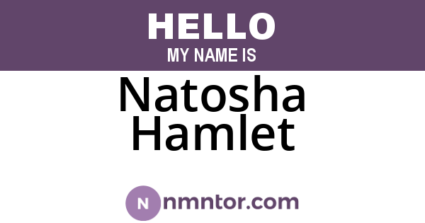 Natosha Hamlet