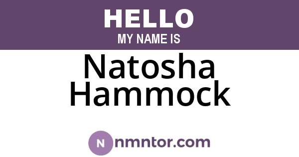 Natosha Hammock