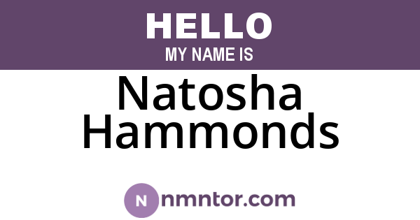 Natosha Hammonds