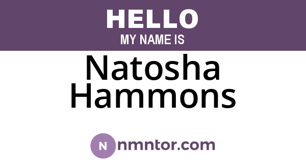 Natosha Hammons