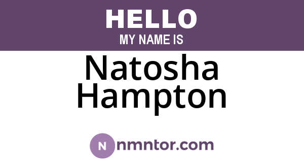 Natosha Hampton