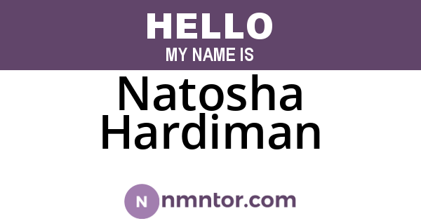 Natosha Hardiman
