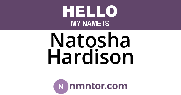 Natosha Hardison