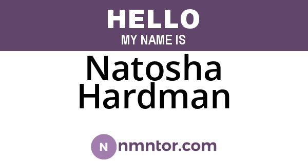 Natosha Hardman