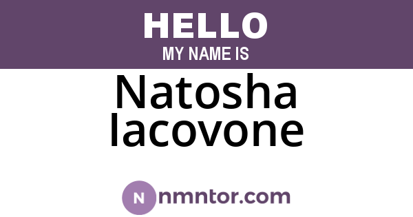 Natosha Iacovone