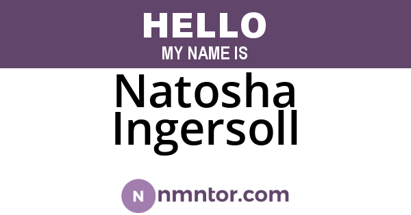 Natosha Ingersoll