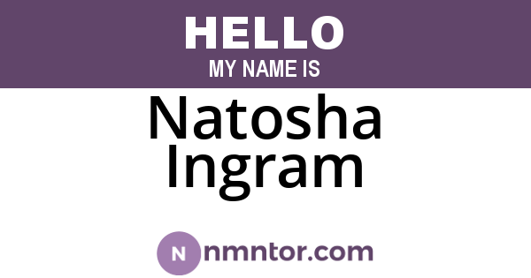 Natosha Ingram