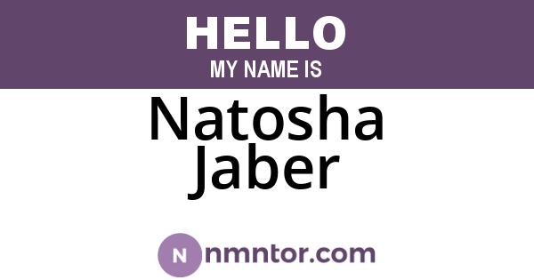Natosha Jaber