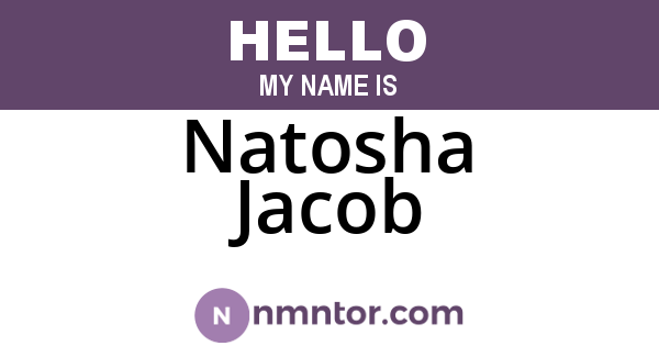 Natosha Jacob