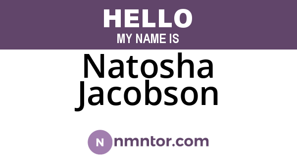 Natosha Jacobson