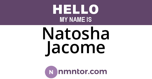 Natosha Jacome