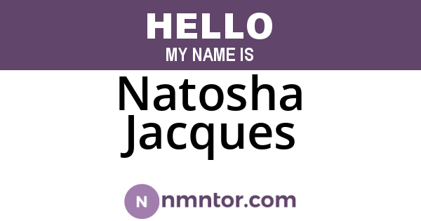 Natosha Jacques