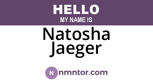 Natosha Jaeger