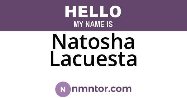 Natosha Lacuesta