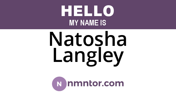 Natosha Langley