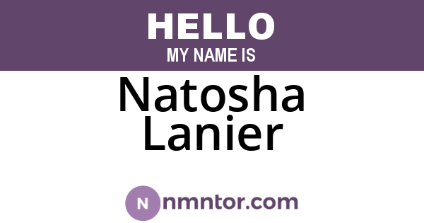 Natosha Lanier