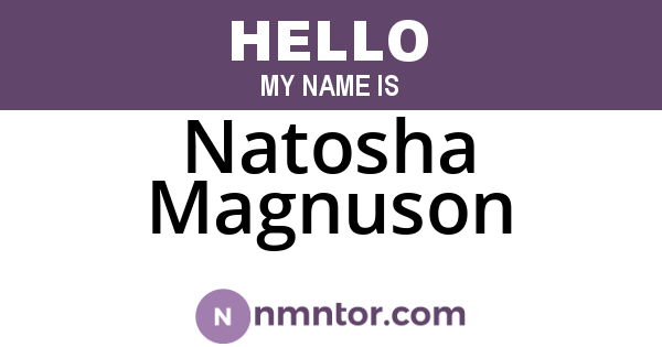 Natosha Magnuson